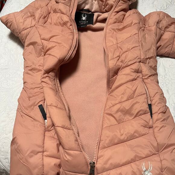 Spyder Timeless Hoodie Puffer Jacket Size 7 - Picture 4 of 7